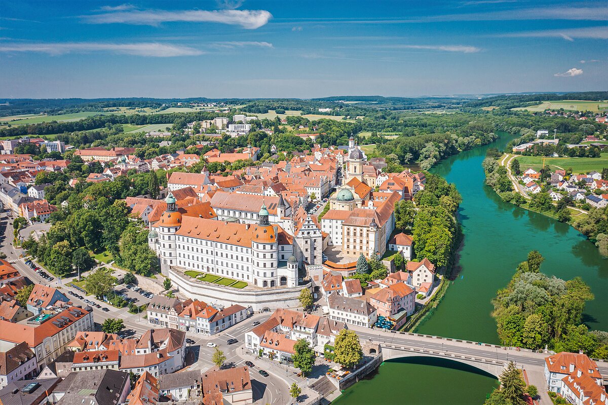 Stadt Neuburg an der Donau von oben