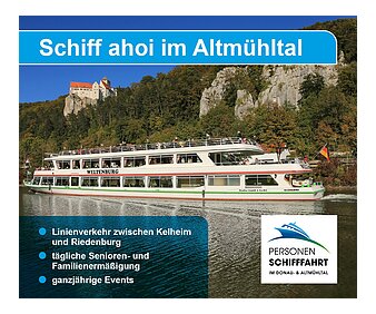 Personenschifffahrt im Altmühl- und Donautal