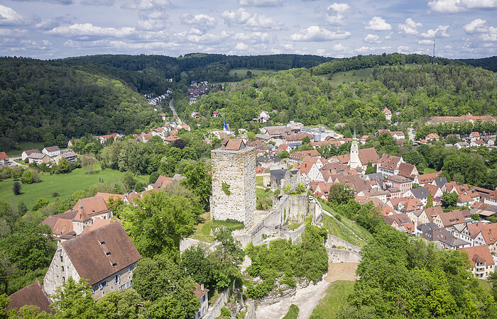 Burg Pappenheim aus der Vogelperspektive