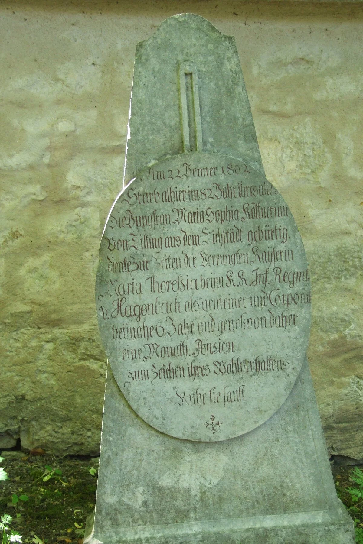 westenfriedhof Grabstein Köttnerin