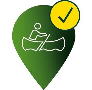 Logo "Beim Bootwandern erlaubt" Beim Bootwandern ist Folgendes erlaubt.