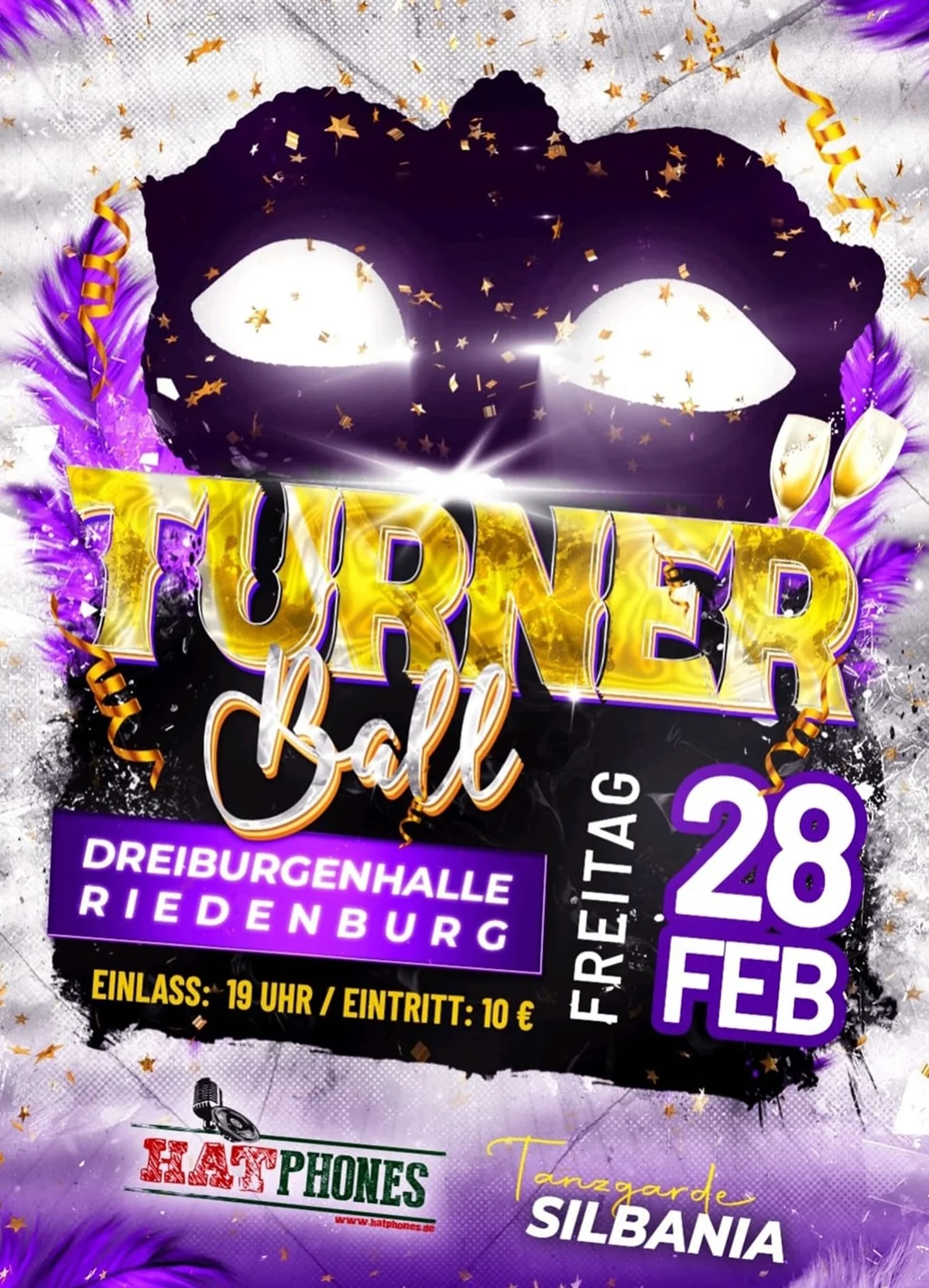 Turnerball 2025 Plakat für Turnerball TV Riedenburg
