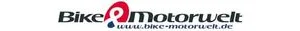 Logo von Bike & Motorwelt in Monheim mit gleichnamigen Schriftzug und einer Webadresse www.bike-motorwelt.de darunter auf weißem Hintergrund.