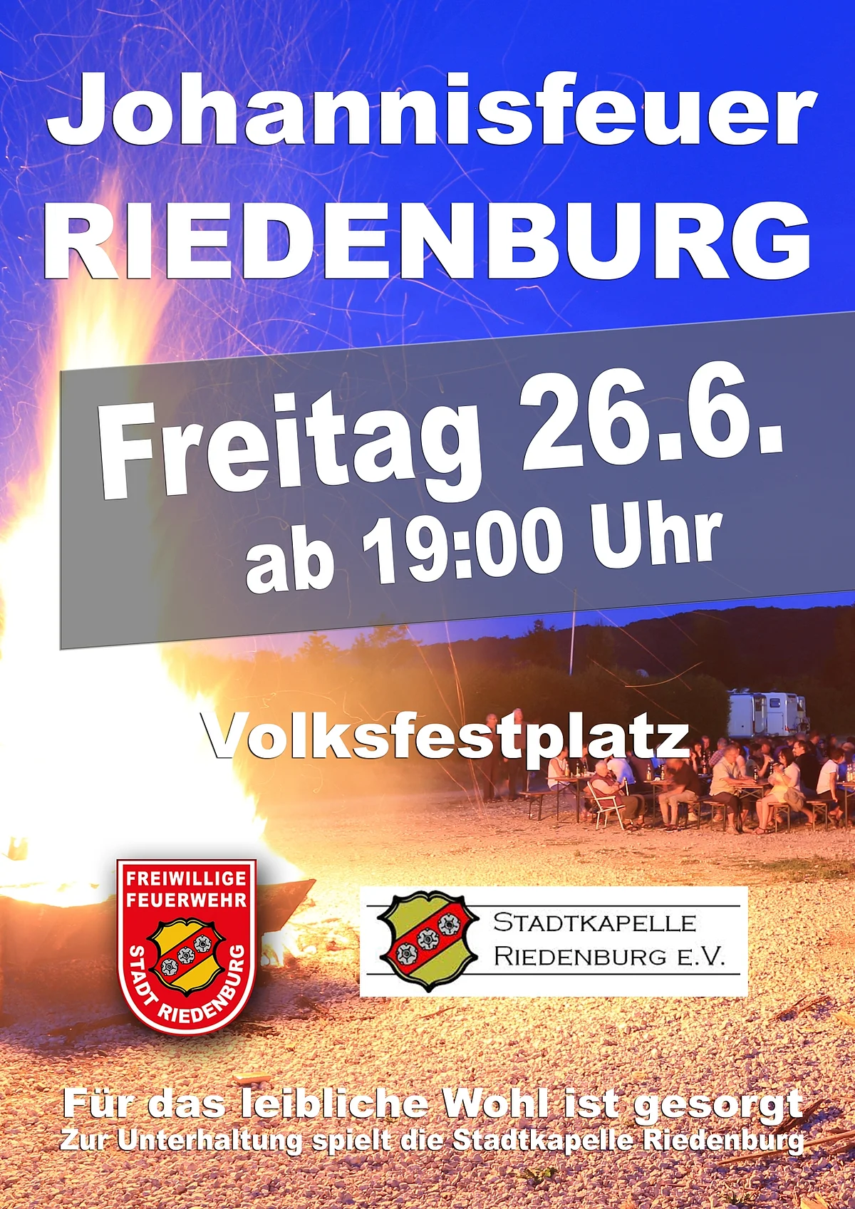 Auf diesem Bild sieht man das diesjährige Plakat für das Johannisfeuer 2026.