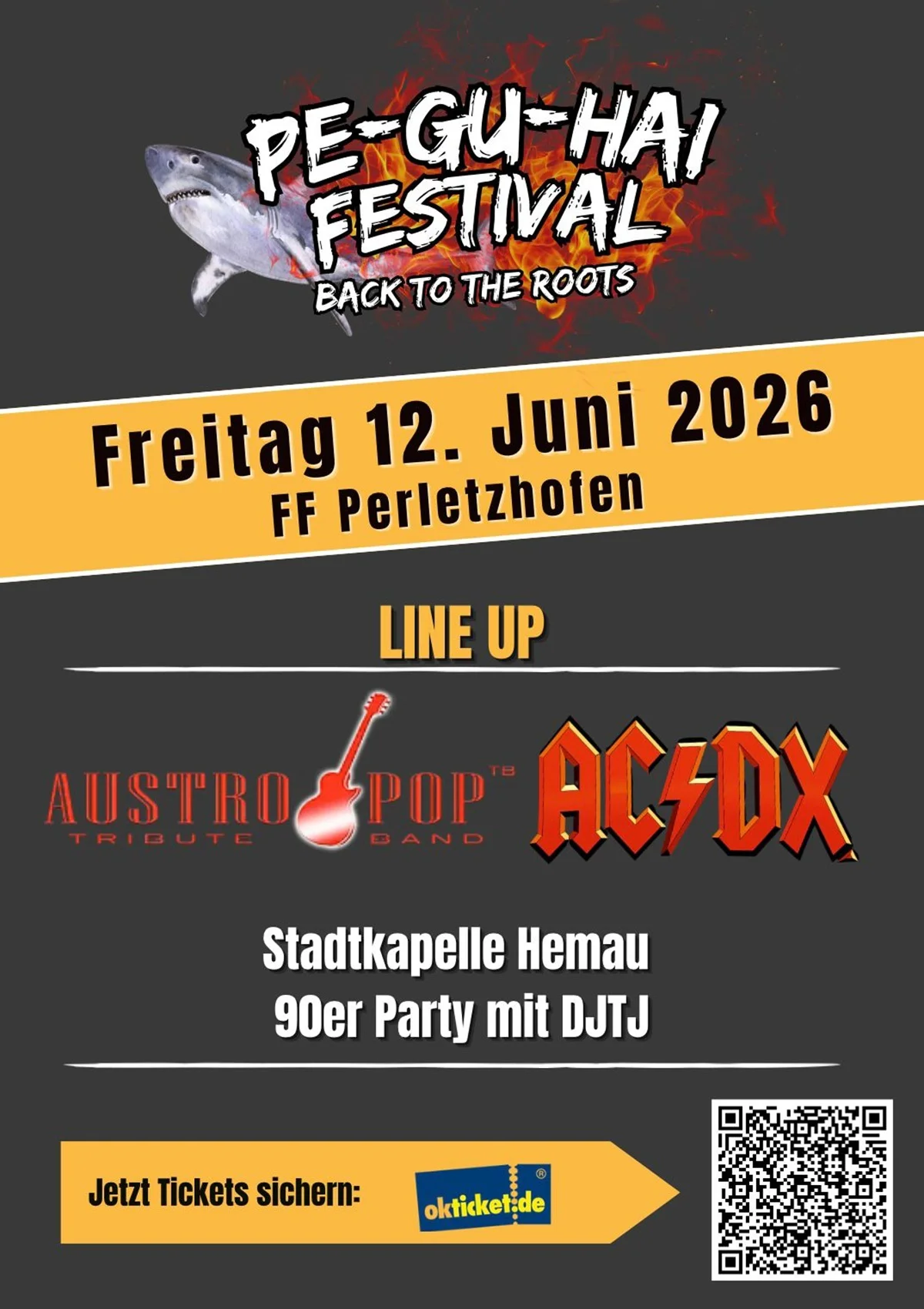 Flyer mit QR Code für das Festival