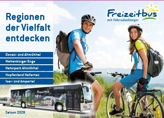 Freizeitbus - Faltplan mit Fahrzeiten