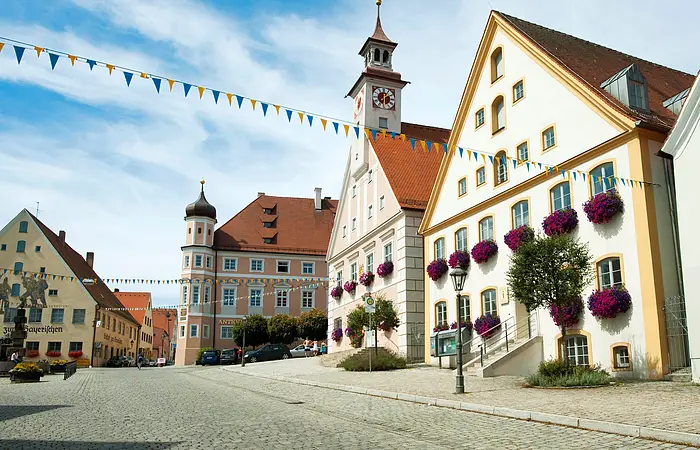 Altstadtansicht der Stadt Greding