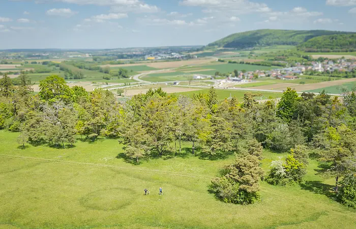 Hexentanzplatz am Nagelberg aus der Vogelperspektive