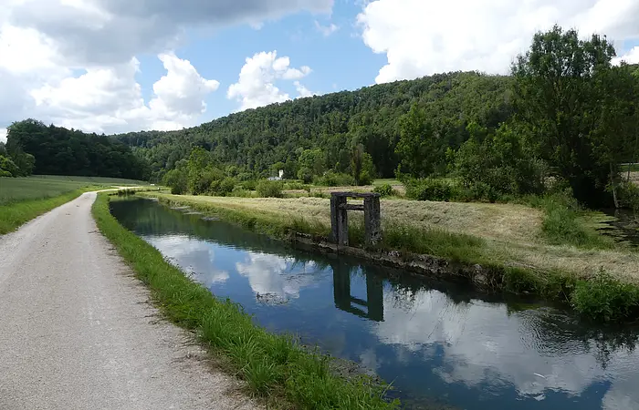 Radweg bei der Mattenmühle am Bach entlang