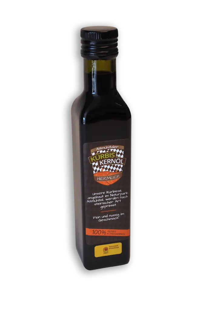 Flasche Kürbiskernöl