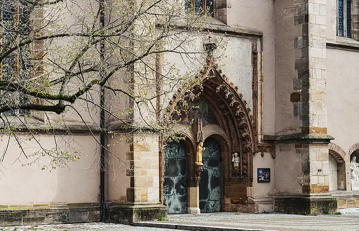 Portal, Münster St. Johannes, Neumarkt in der Oberpfalz, Bayern, Deutschland,
