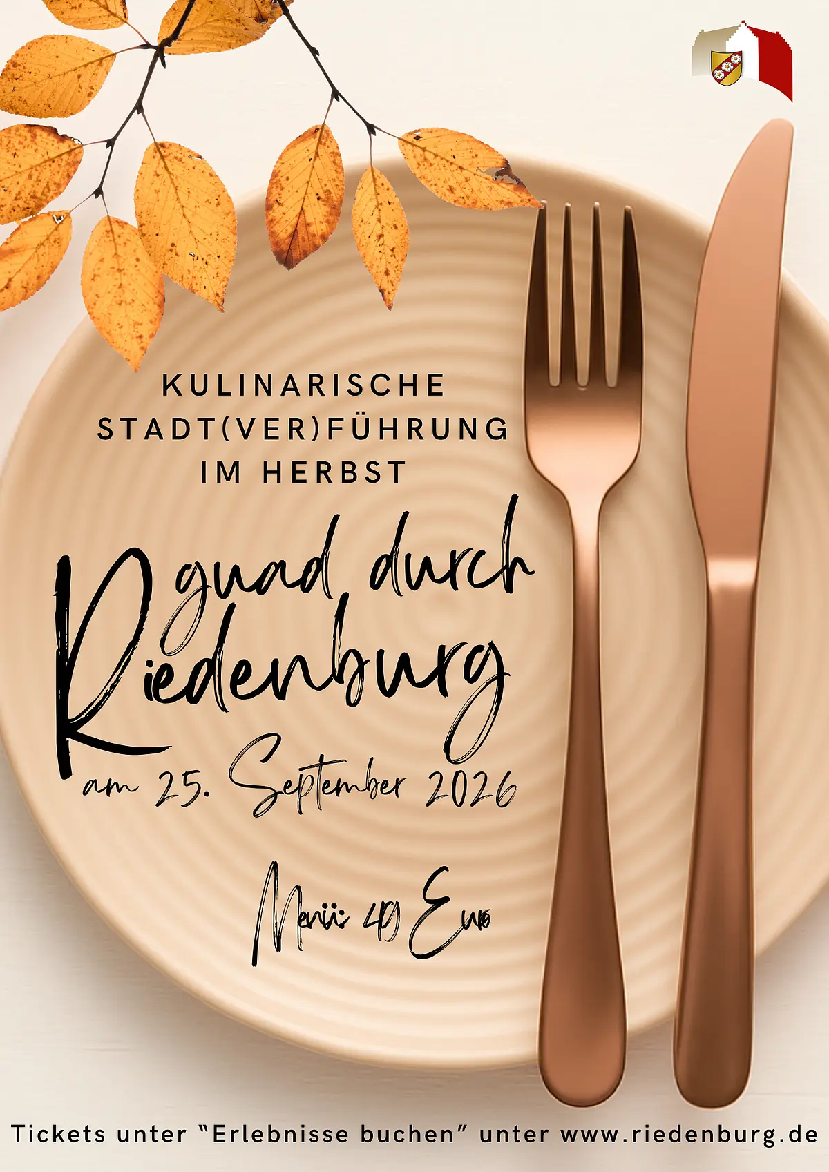 Kulinarische Stadtführung Teller mit Messer und Gabel