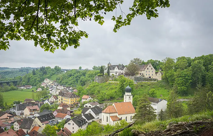 Blick ins Tal vom Kalvarienberg aus