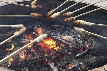 Stockbrotgrillen am Waldcamping Brombach